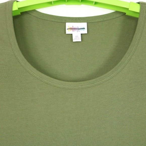 LuLaRoe Nicole Fit & Flare A-Line‎ Dress Olive Green XS - Picture 8 of 12